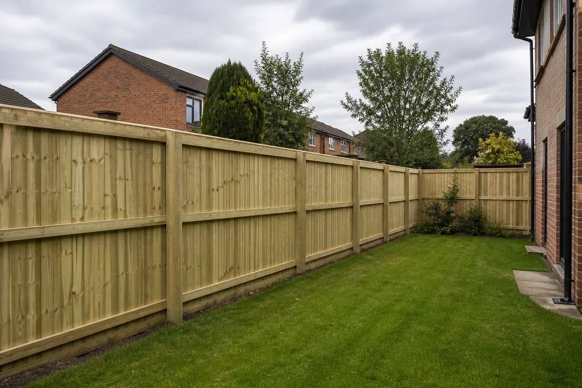 Garden fencing at a Harrogate residential property